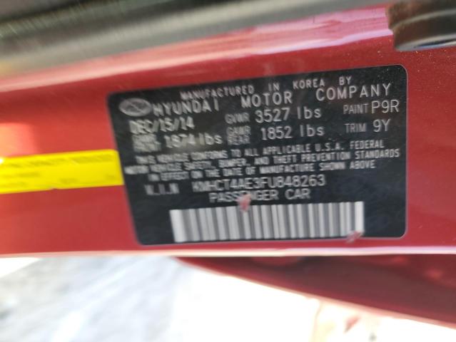 KMHCT4AE3FU848263 Hyundai ACCENT GLS
