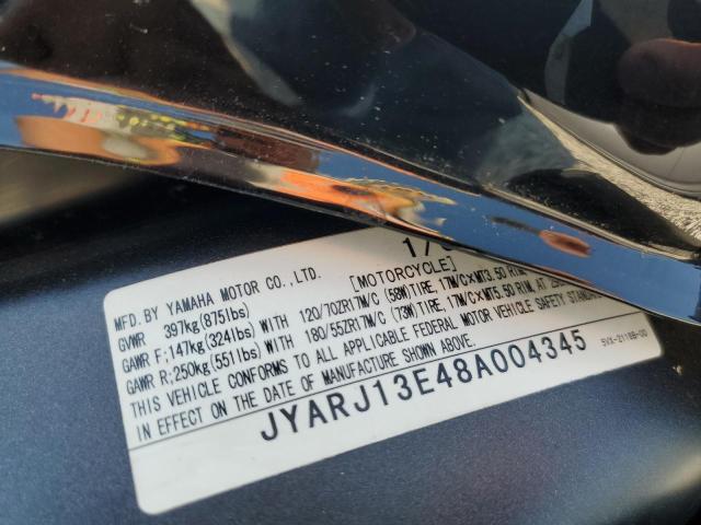 2008 YAMAHA FZ6 SHG JYARJ13E48A004345