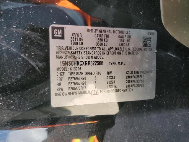 1GNSCHKCXGR322566 Chevrolet Suburban C1500 Lt