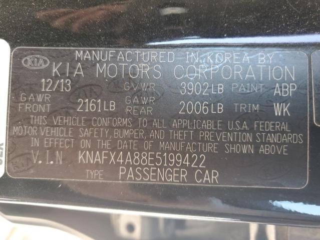KNAFX4A88E5199422 KIA FORTE EX