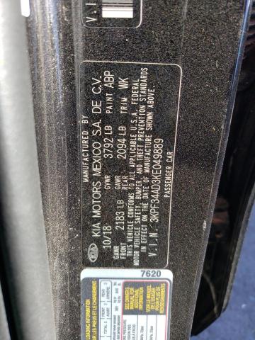 3KPF34AD3KE049889 KIA Forte Gt Line