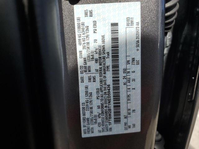 1FT8W2BT1NED59436 Ford F250 Super Duty