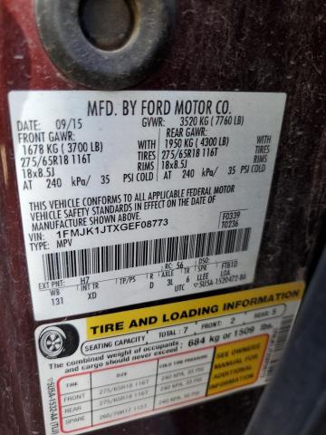 1FMJK1JTXGEF08773 Ford Expedition El Xlt