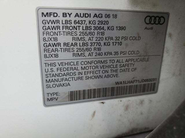 WA1LHAF71JD053231 2018 AUDI Q7, photo no. 14