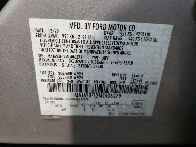 MAJ6S3FL2MC406279 Ford ECOSPORT S
