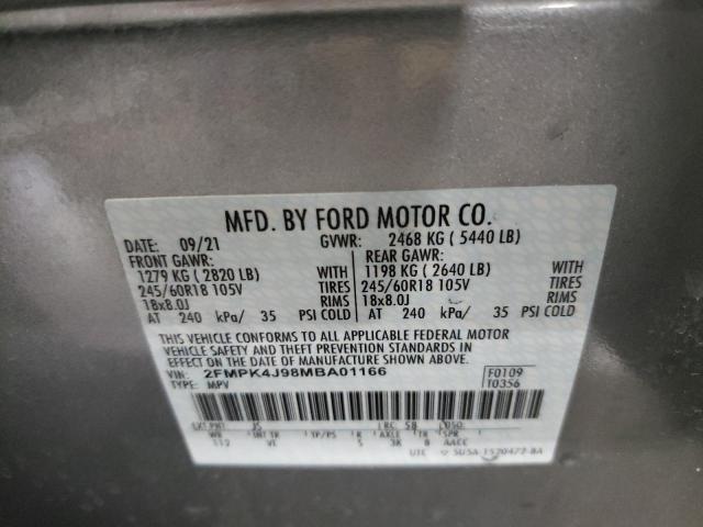 2FMPK4J98MBA01166 2021 FORD EDGE, photo no. 14