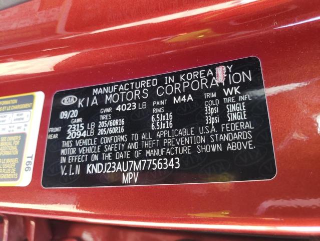KNDJ23AU7M7756343 KIA SOUL LX