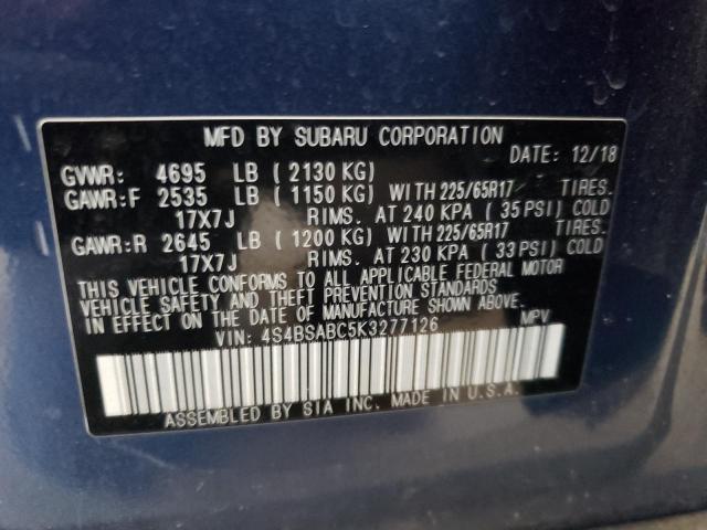 4S4BSABC5K3277126 Subaru Outback 2.5i