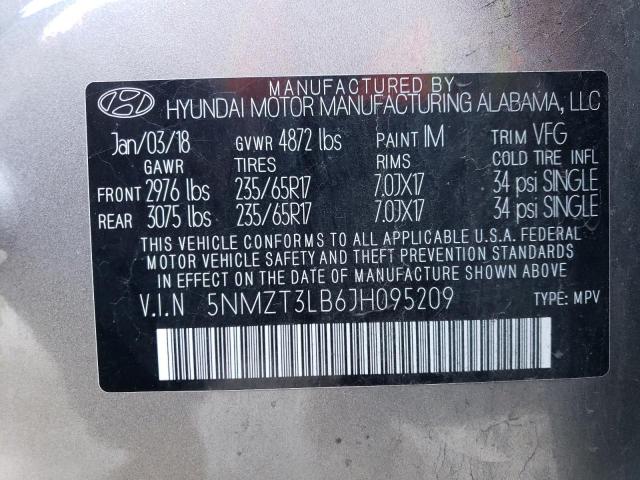 5NMZT3LB6JH095209 Hyundai SANTA FE SPORT