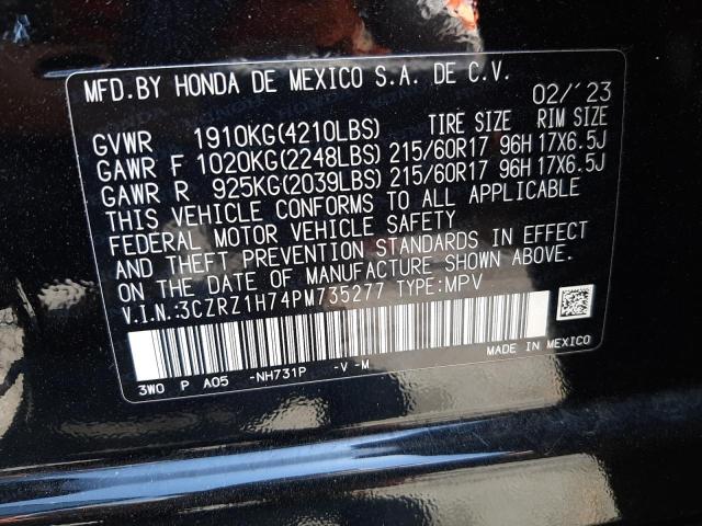 3CZRZ1H74PM735277 Honda Hr-v Exl
