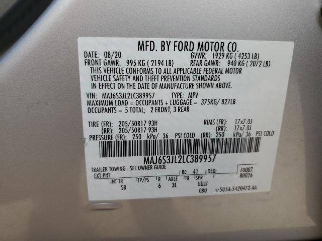 MAJ6S3JL2LC389957 Ford Ecosport Ses