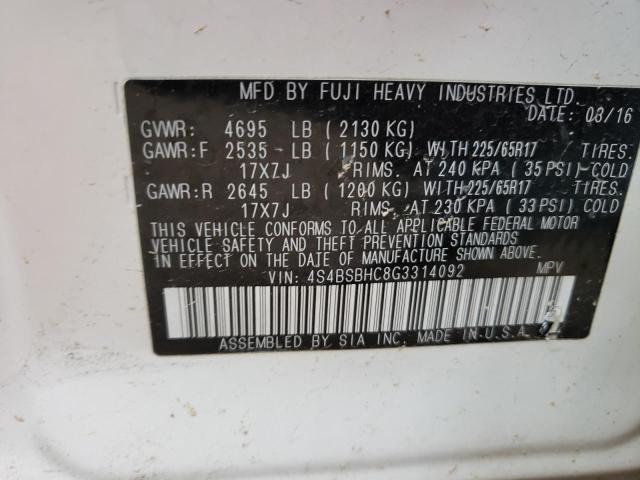 4S4BSBHC8G3314092 Subaru Outback 2.5i Premium