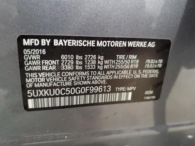 VIN 5UXKU0C50G0F99613 2016 BMW X6, Sdrive35I no.13