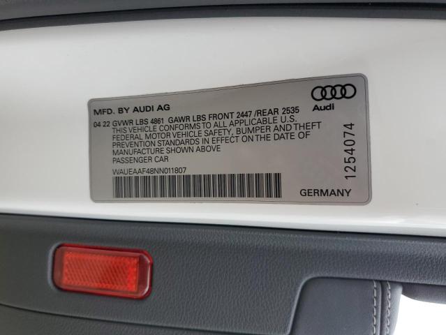 WAUEAAF48NN011807 2022 AUDI A4, photo no. 13