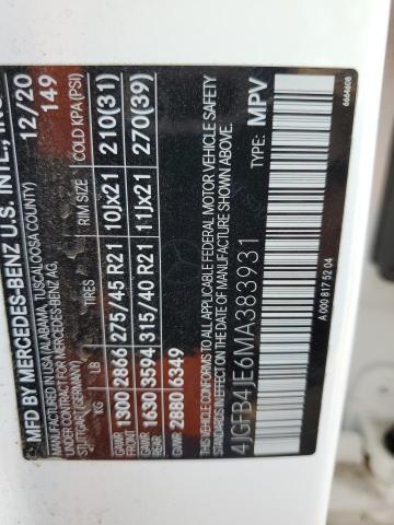4JGFB4JE6MA383931 Mercedes-Benz GLE 350