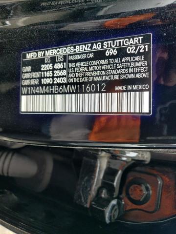 W1N4M4HB6MW116012 Mercedes-Benz Glb 250 4matic
