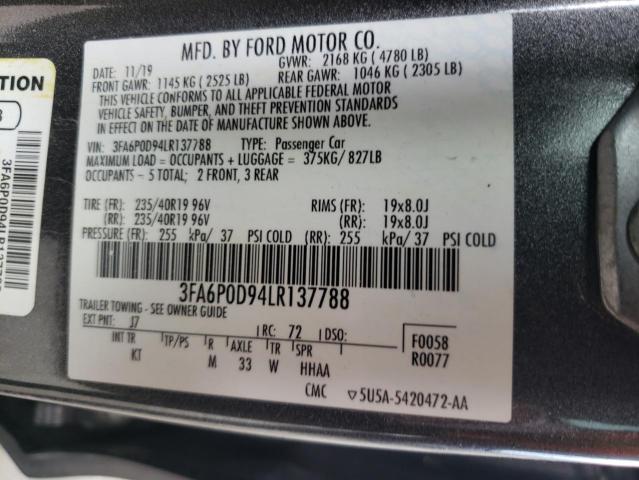 3FA6P0D94LR137788 Ford Fusion Titanium