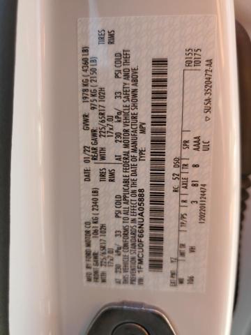 1FMCU0F66NUA05888 Ford ESCAPE S
