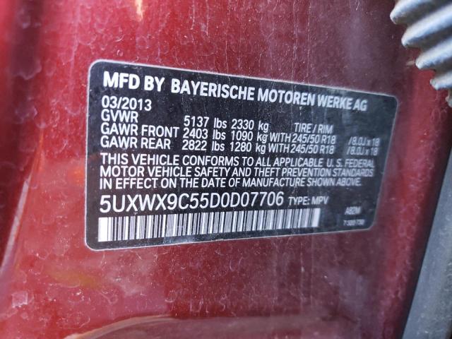 VIN 5UXWX9C55D0D07706 2013 BMW X3, Xdrive28I no.13