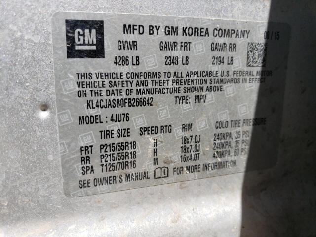 KL4CJASB0FB266642 Buick Encore