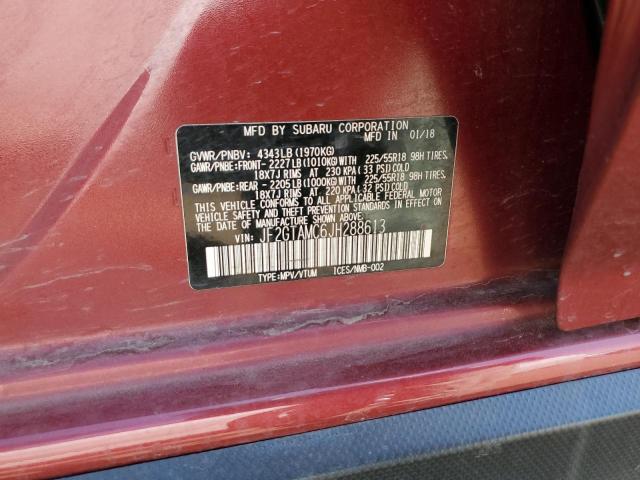 JF2GTAMC6JH288613 Subaru Crosstrek Limited