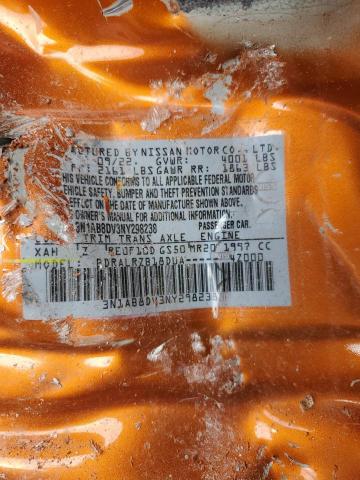 3N1AB8DV3NY298238 Nissan SENTRA SR