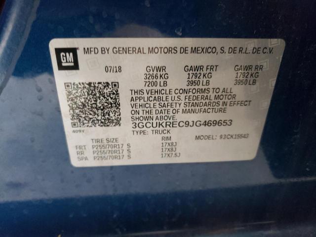 2018 CHEVROLET SILV1500 4 3GCUKREC9JG469653