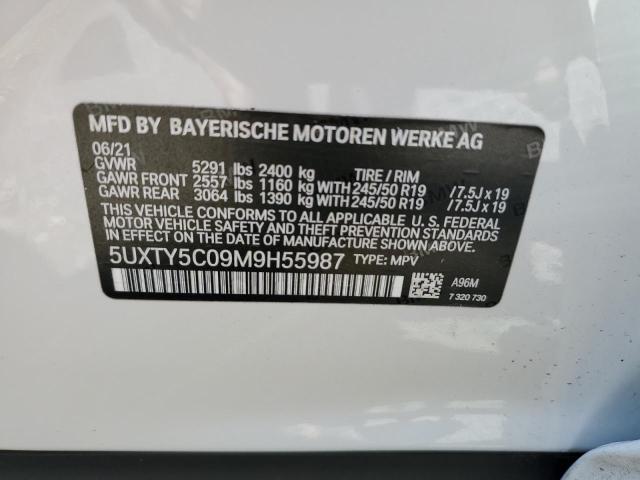 5UXTY5C09M9H55987 2021 BMW X3, photo no. 12