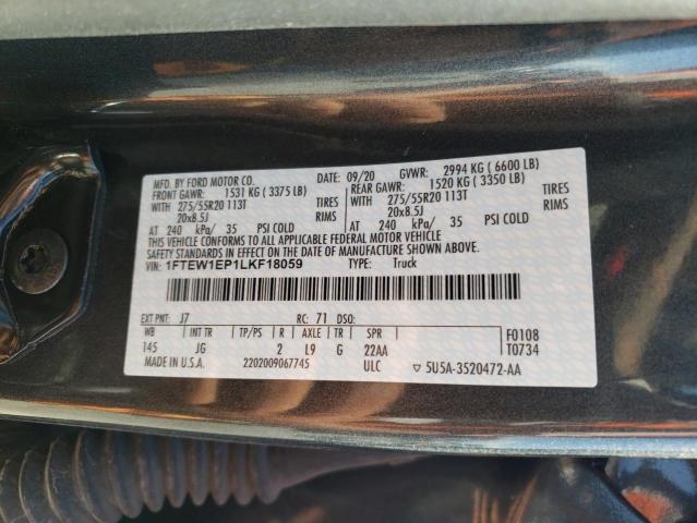 1FTEW1EP1LKF18059 Ford F150 Supercrew