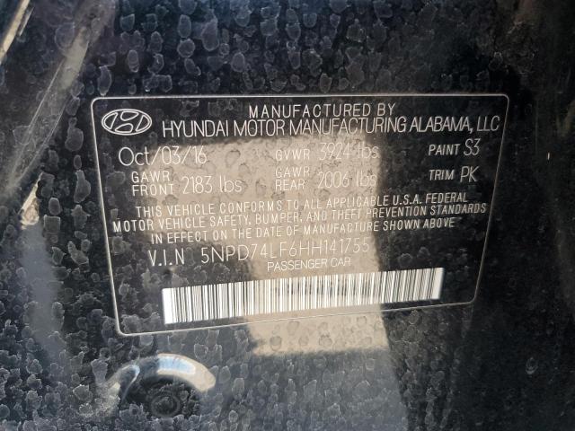 5NPD74LF6HH141755 Hyundai ELANTRA SE