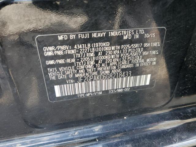 JF2GPAKC6G8218433 Subaru Crosstrek Limited