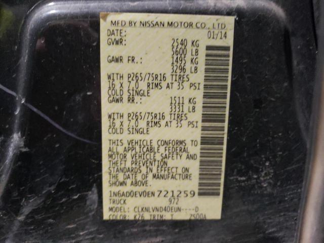 1N6AD0EV0EN721259 Nissan FRONTIER S