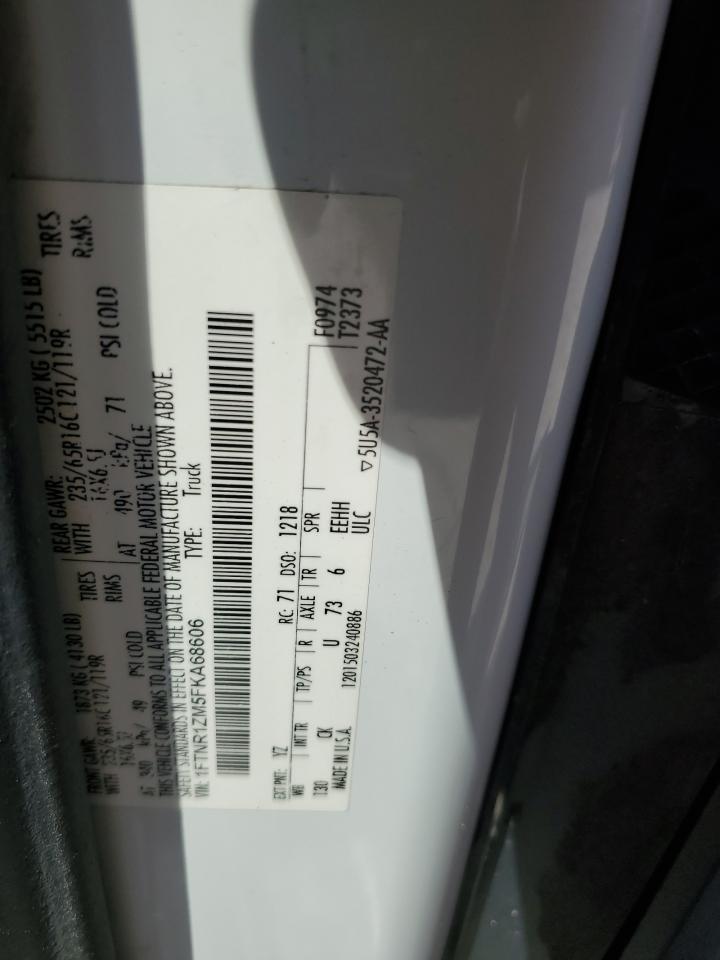 1FTNR1ZM5FKA68606 2015 Ford Transit T-250 1FTNR1ZM5FKA68606 2015 Ford Transit T-250