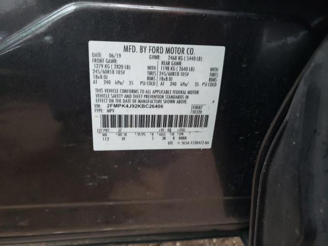 2FMPK4J92KBC26406 2019 FORD EDGE, photo no. 13