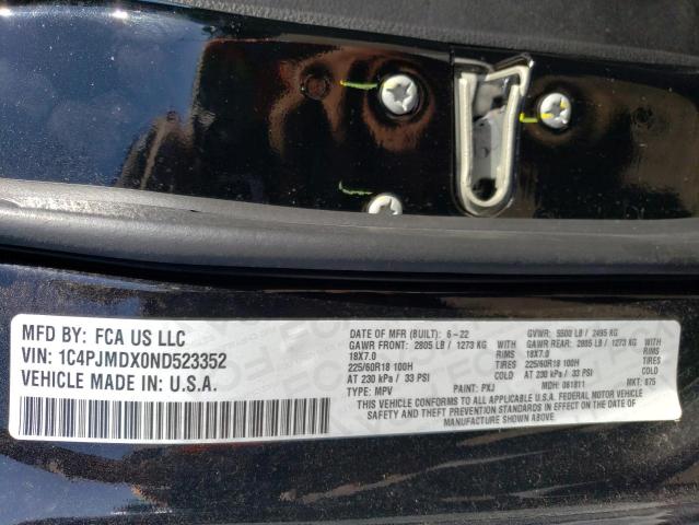 1C4PJMDX0ND523352 Jeep Cherokee Limited