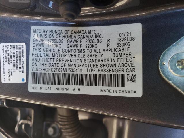 2HGFC2F69MH535436 Honda Civic Lx