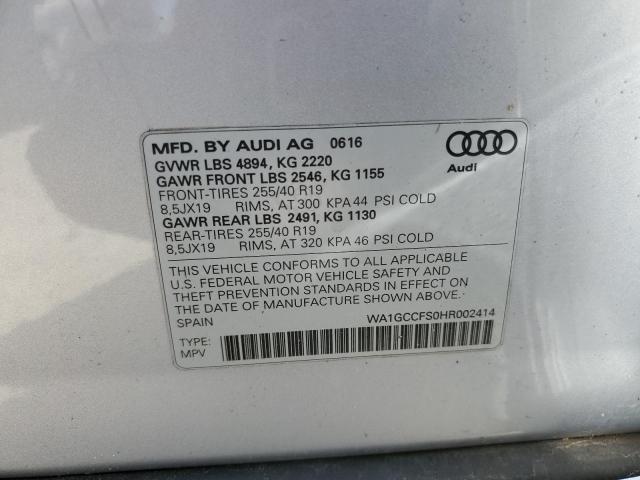 WA1GCCFS0HR002414 2017 Audi Q3 Prestige