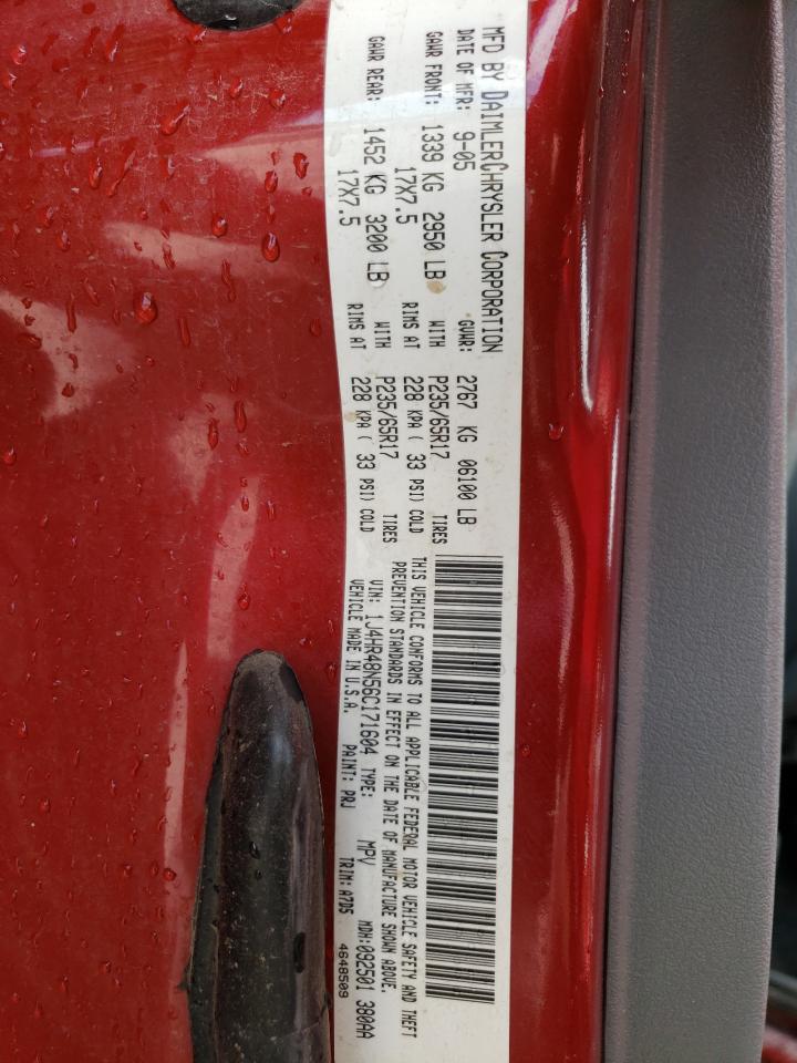 1J4HR48N56C171604 2006 Jeep Grand Cherokee Laredo