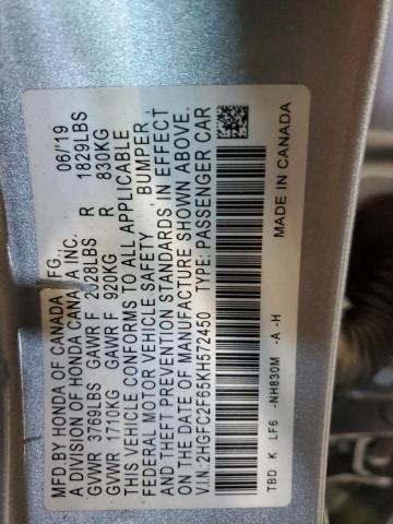 2HGFC2F65KH572450 Honda Civic Lx