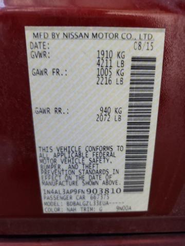 1N4AL3AP9FN903810 Nissan ALTIMA 2.5
