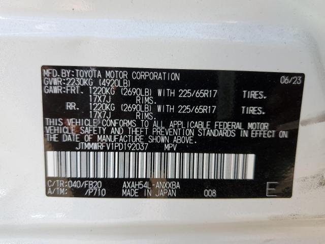 2023 TOYOTA RAV4 HYBRI JTMMWRFV1PD192037