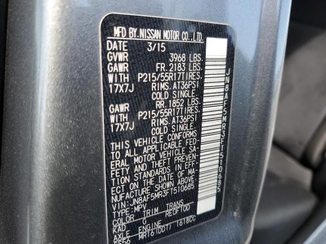 2015 NISSAN JUKE S - JN8AF5MR3FT510685