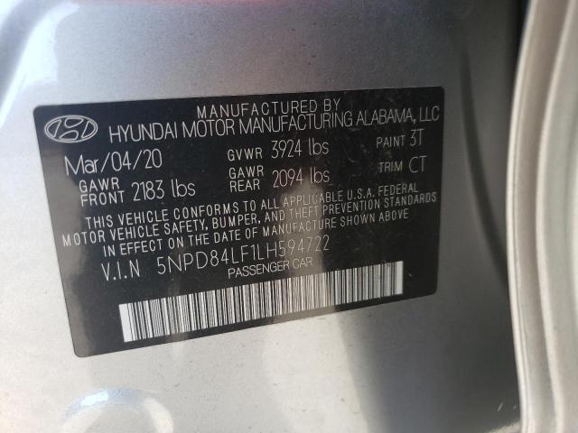 5NPD84LF1LH594722 Hyundai Elantra SE 10