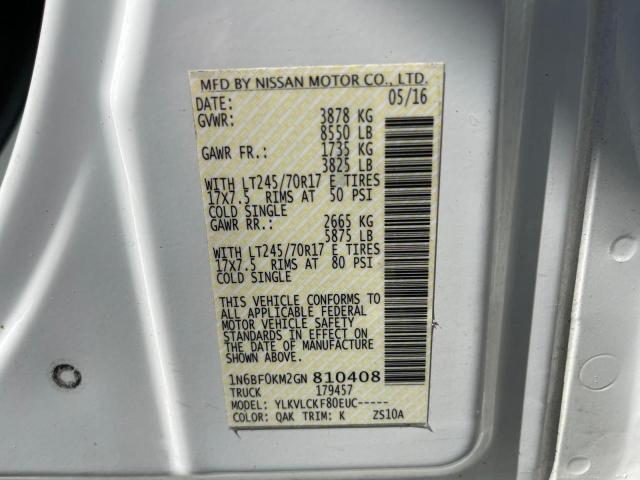 2016 NISSAN NV 1500 S - 1N6BF0KM2GN810408