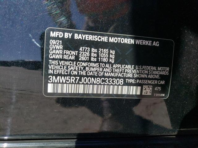 3MW5R7J00N8C33308 BMW 330XI