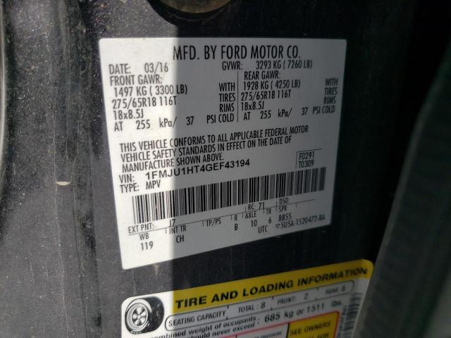 1FMJU1HT4GEF43194 Ford Expedition Xlt
