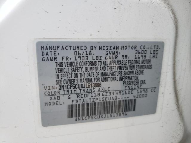 3N1CP5CUXJL513896 Nissan KICKS S