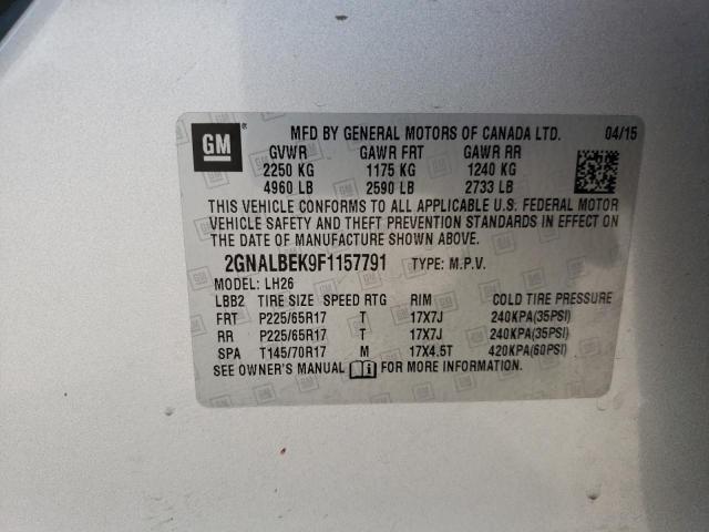 2GNALBEK9F1157791 Chevrolet EQUINOX LT