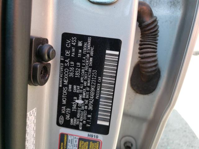 3KPA24AB9KE231253 KIA RIO S