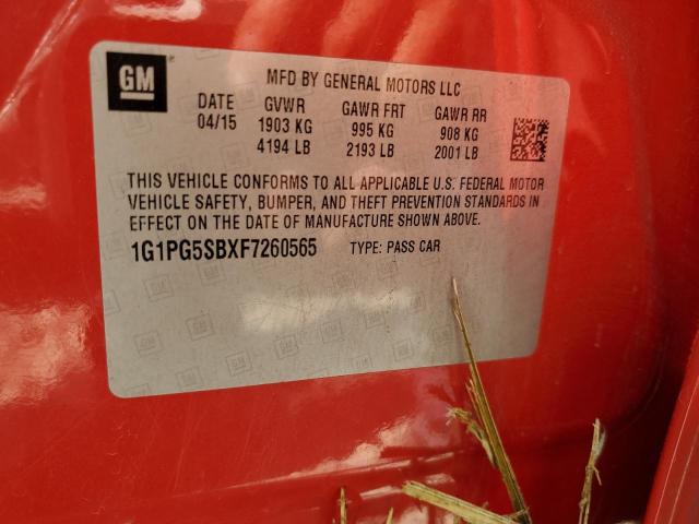 2015 CHEVROLET CRUZE LTZ - 1G1PG5SBXF7260565